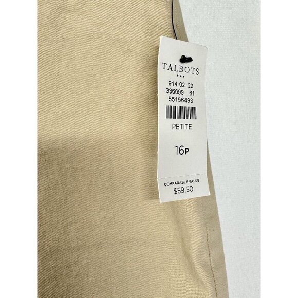 NWT Talbots Simply Flattering Bermuda Shorts Womens 16P Khaki Tan 9.5” High Rise - Picture 3 of 12
